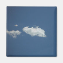 Fluffy White Cloud On Deep Blue Sky On Currambine Fridge Magnet