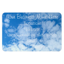 Fluffy White Clouds; Promotional Flexible Magnet