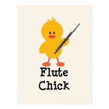 Flute Chick Postcard