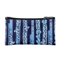 Flute Keys in Blue Makeup Bags