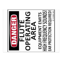 Flute Operating Area Post Card