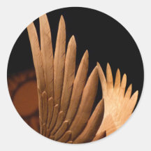 Fly away on wooden wings! sticker