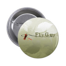 Fly Guy Pinback Buttons