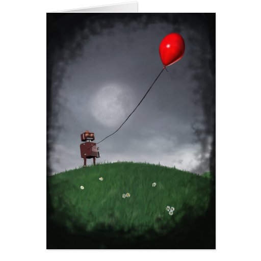 Fly Your Little Red Baloon Card