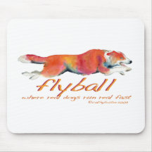 Flyball real dogs mouse pads