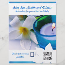 Flyer Template Blue Spa