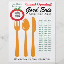 Flyer Template Casual Dining Italian