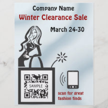 Flyer Template Shop Girl