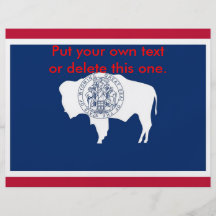 Flyer with Flag of Wyoming, U.S.A.
