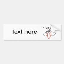 flying alien bumper sticker