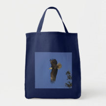 Flying Bald Eagle Wildlife-supporter Art Canvas Bag