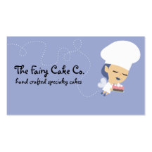 Flying cake fairy chef baking baker business cards