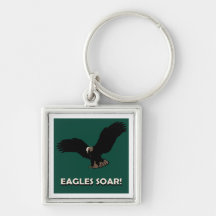 Flying Eagle Square Key Chains