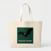 Flying Eagle Square Tote Bags