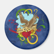 Flying Eagle Tattoo Fridge Magnet