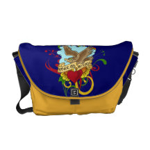 Flying Eagle Tattoo Messenger Bag