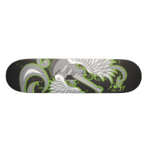 Flying guitar skateboard