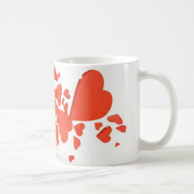 Flying Hearts Mug for Valentine's Day