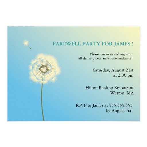 Flying High - farewell party invitations 5" X 7 ... Flying High - farewell party invitations 5" X 7 ...