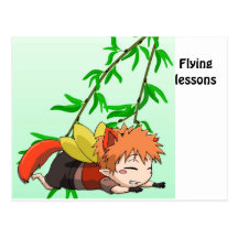 Flying lessons postcard