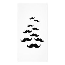 Flying Mustaches Custom Photo Card