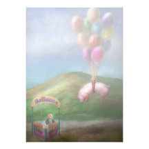 Flying Pig - Child - How I wish I were a bird Custom Invite