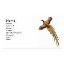 Flying Reeves Pheasant Business Card
