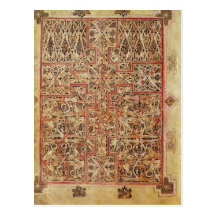 Fol.220 Carpet page, from the Lichfield Post Cards
