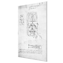 Fol. 54r from Paris Manuscript B, 1488-90 canvas prints