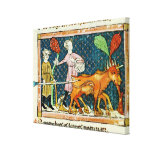 Fol.59r October: Ploughing Canvas Print