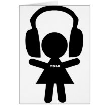 Folk Music Love, Greeting Card