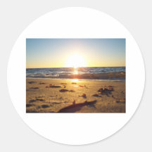 folly sunrise round sticker