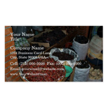 Food ingredients in a grocery business card