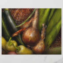 Food - Vegetables - Greens and Onions Flyer Design