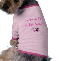 foot and paw pink, I'm Going To Be A Big Sister ! Dog Clothing