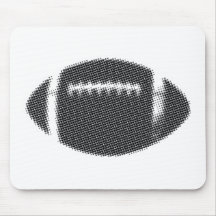 Football Black and Silver Mousemat