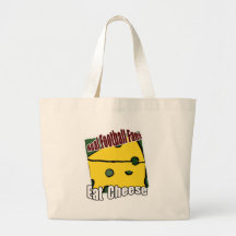 Football Cheesehead Eat Cheese Green and Gold Canvas Bag