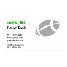 Football Coach Business Card