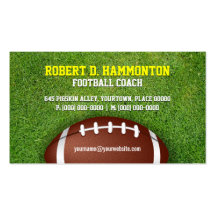 Football Coach Business Card Templates