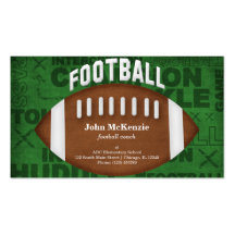 Football Coach Business Cards
