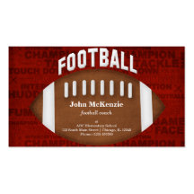 Football Coach Business Cards