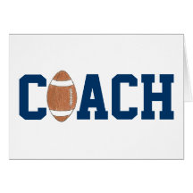 Football coach thank you card