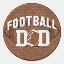 Football Dad Round Sticker