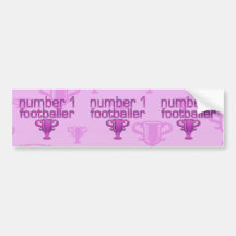 Football Gifts for Her: Number 1 Footballer Bumper Stickers