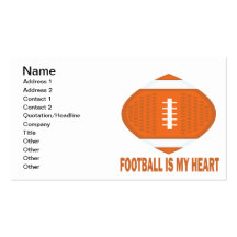 Football Is My Heart Business Card