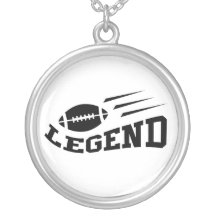 Football legend with bouncing ball - black print necklaces