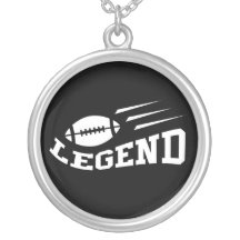 Football legend with bouncing ball - white print pendants