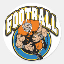 Football Logo Round Sticker