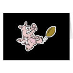 football playing pig card