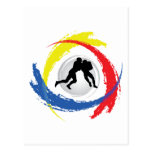 Football Tricolor Emblem Postcard